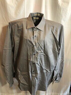 Michael Kors 17 1/2 36/37 Gray Mens Dress Shirt